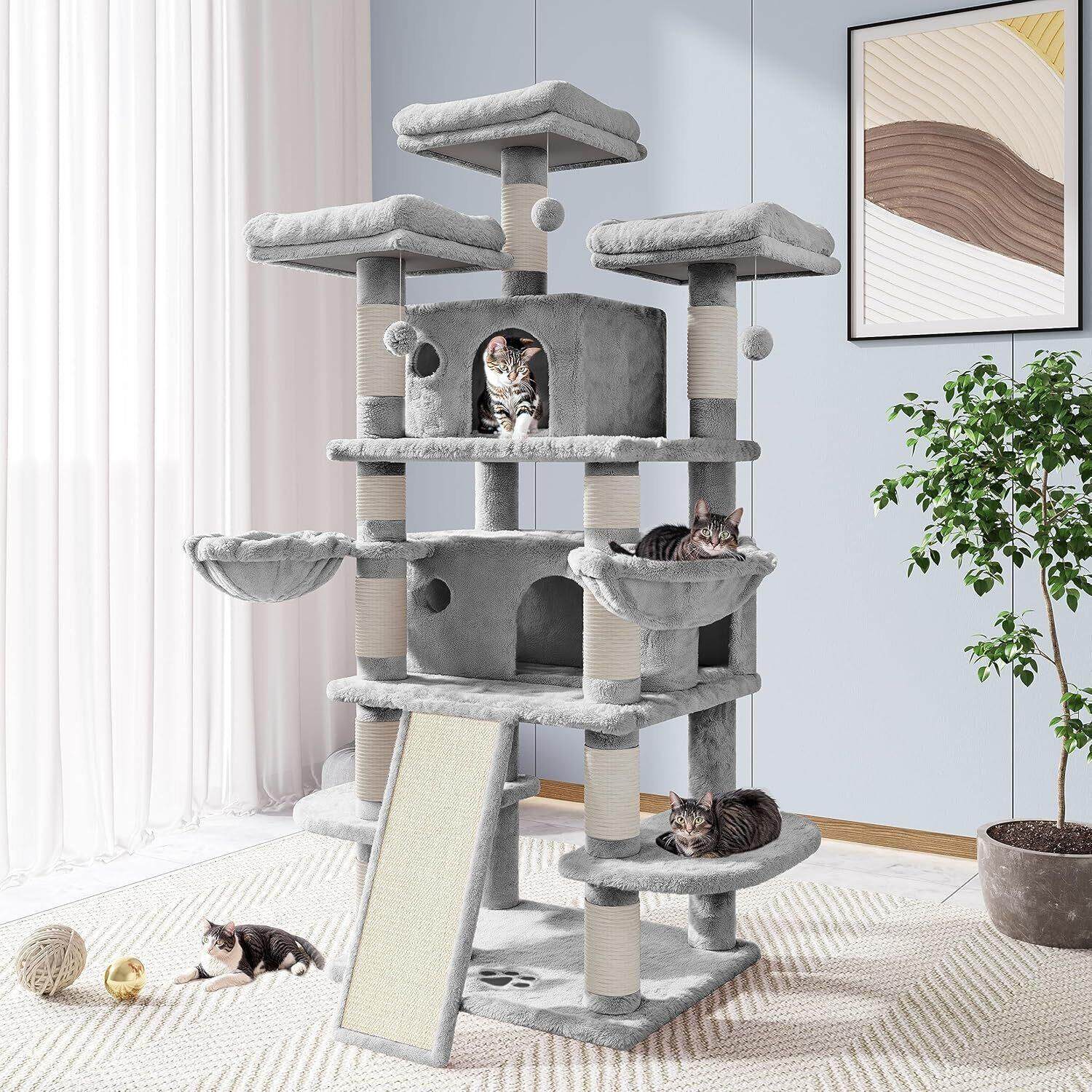 特惠多功能一体式大型豪华多层猫窝猫爬架猫树屋超大间隙