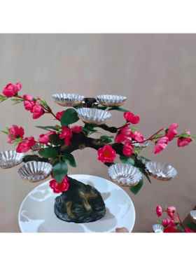 寿桃树架点心台摆件网红创意点缀酒店自助餐具装饰寿宴新中式包邮