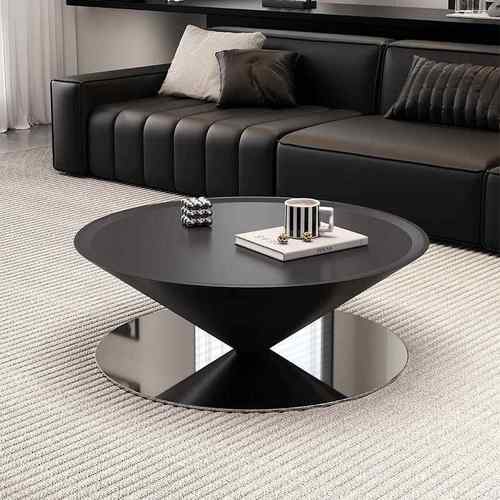 意式飞碟圆形茶几奶油组合家用悬浮简约客厅现代轻奢小户型