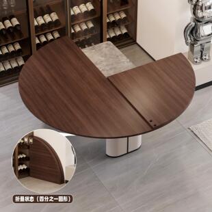 四分可折叠圆桌面板4折圆桌台面餐桌圆形家用圆桌面10人20人桌板