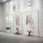 服装 陈587中架岛架列挂衣架多尺寸 店展示架货地架落衣架银色服装