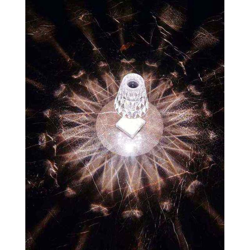 网红ins简约创意氛围小夜灯UBS触摸开关菱形光影卧室床头小夜灯