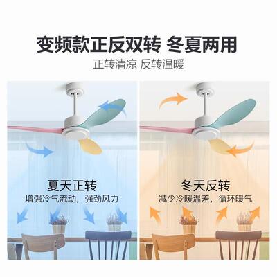 大风力静音频儿遥吊扇家变用卧674室童房电风扇控商用幼儿园吊顶
