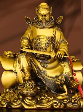 全铜钟馗摆件纯铜魁星点斗钟馗天师铜像家居装饰天师伏魔天官赐福