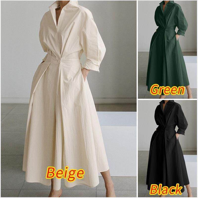 Long maxi Dresses Dress Women Linen Dinner Plus size clothes - 实物图