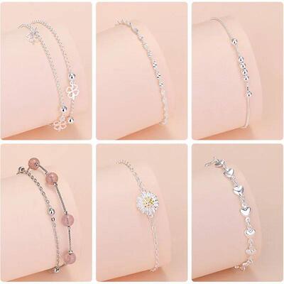 Lucky Bead Charm Bracelet For Women Chain Round Bangles Fash