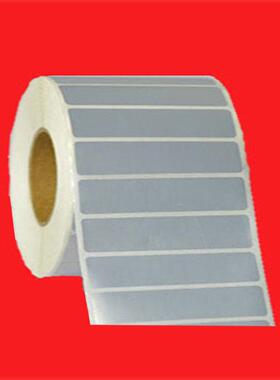 细条亚银标签纸100x20 90x20 80*15 70x10 60x10哑银PET横条码纸