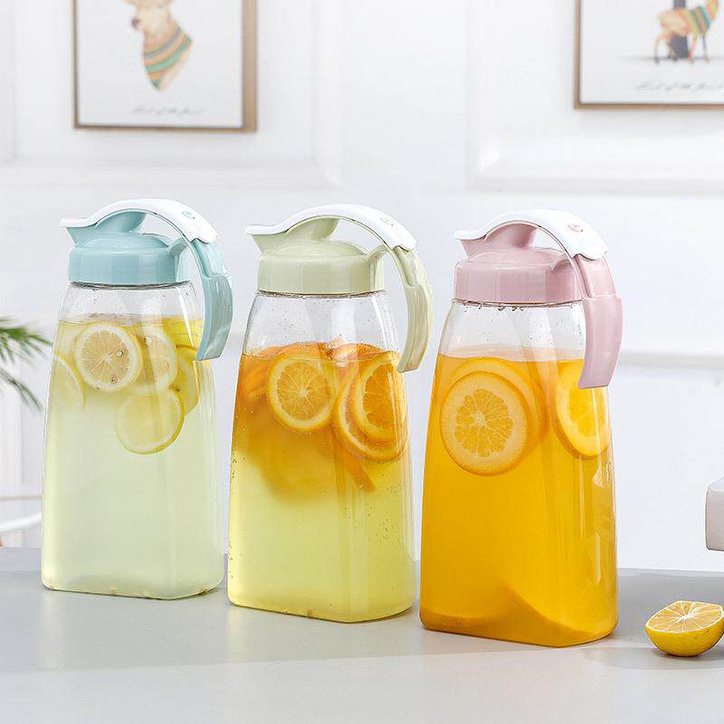 冷水壶塑料耐热耐高温大容量果汁扎壶家用凉茶壶 2.15L 可放冰箱