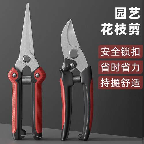 剪刀摘果剪修枝剪子园林工具花艺果蔬采摘修枝家用养花剪刀剪子