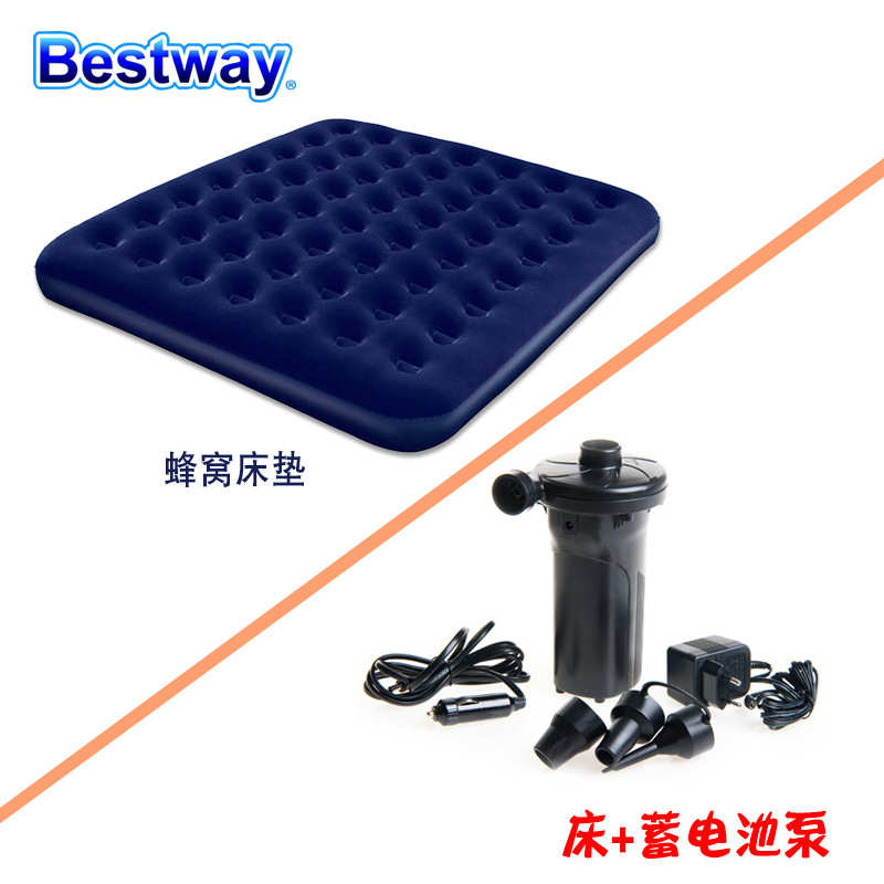 绒床垫外气深蓝充气bestway户蜂窝户外 双人高级床垫床垫植特大
