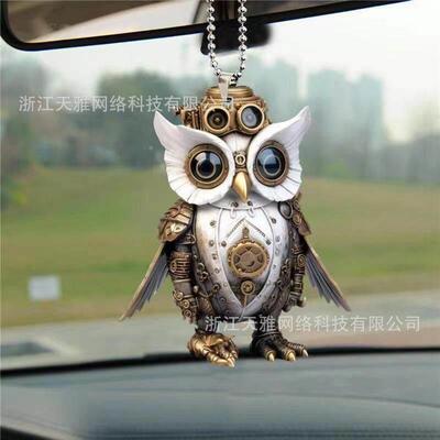 Creative owl car interior decoration pendant acrylic flat ca