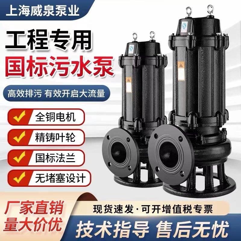 潜污泵WQ/QW排污泵380V无堵塞排污泵220V污水提升泵工地用污水泵