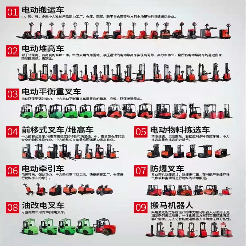 厂家现货直供电动叉车搬运车堆高车平衡重叉车牵引车搬马机器人