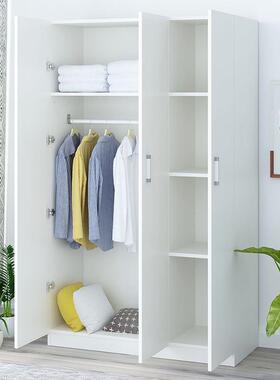 柜衣柜简约现代经型组装实木板式租房宿舍QUL简济易小单人双人家