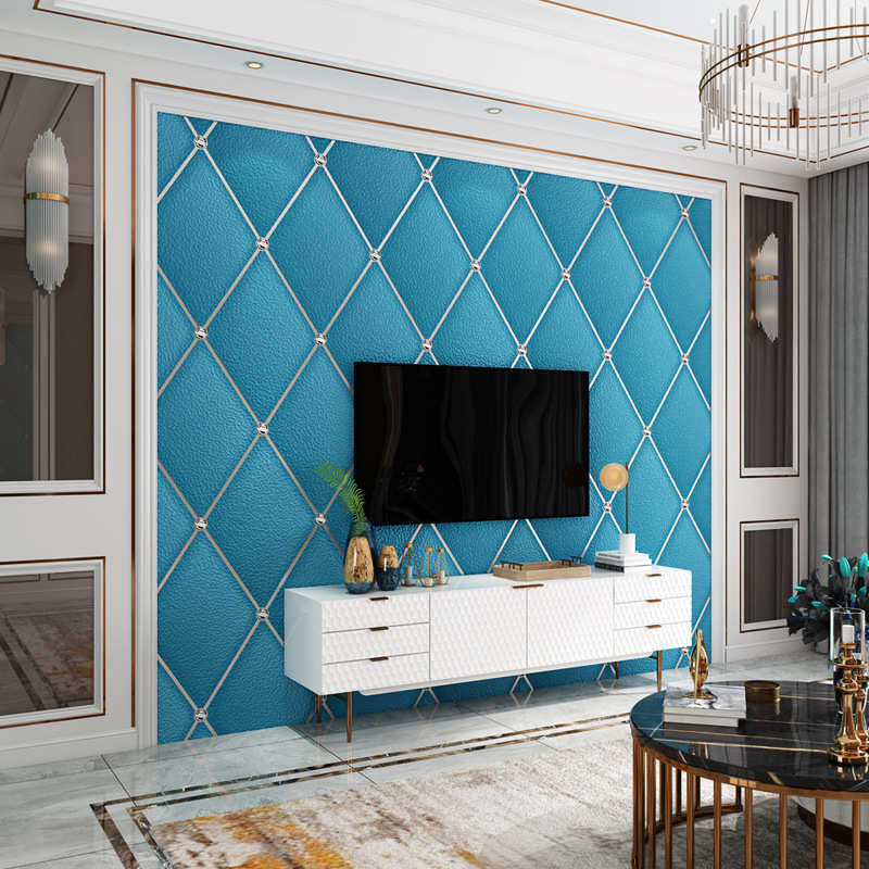 2022新款菱格镶钻立体卧室客厅影墙鹿皮绒壁纸轻奢电视背景墙墙纸,家装主材,自贴墙纸/自粘墙纸,淘宝优惠券,粉丝福利购,淘宝优惠卷