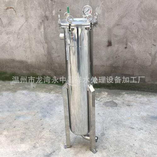 温州厂家直供不锈钢平板压吊环式DN50法兰2号机布袋式液体过滤器