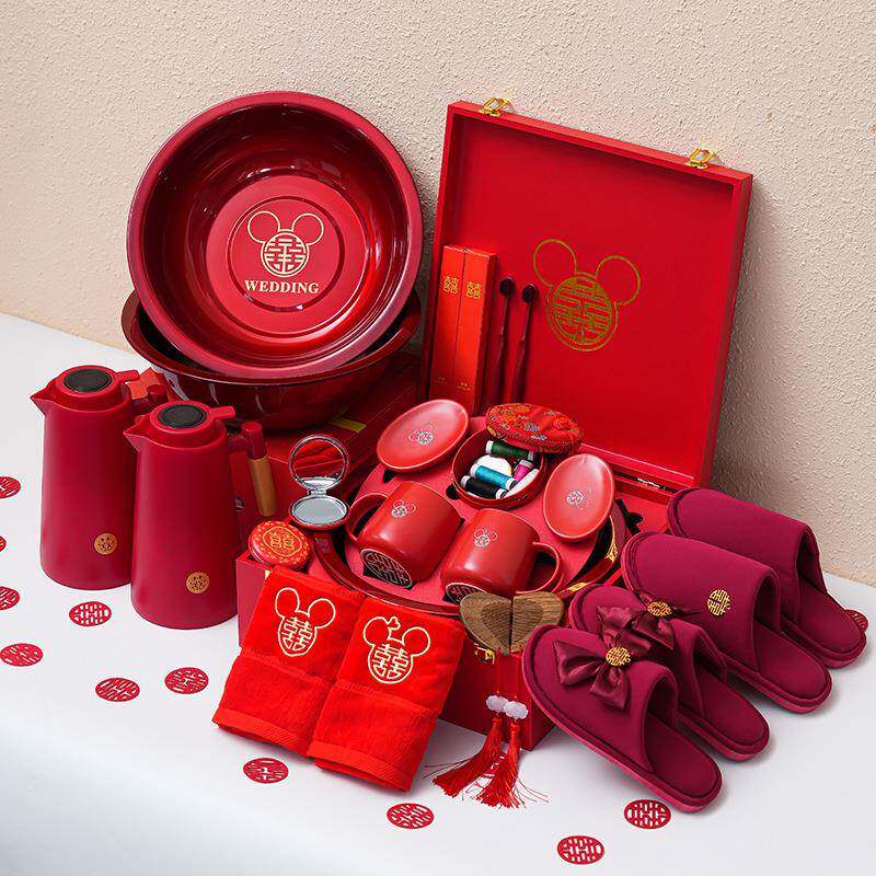 严选结婚女方陪嫁洗漱用品大全嫁妆行李箱套装礼盒新人婚庆礼品