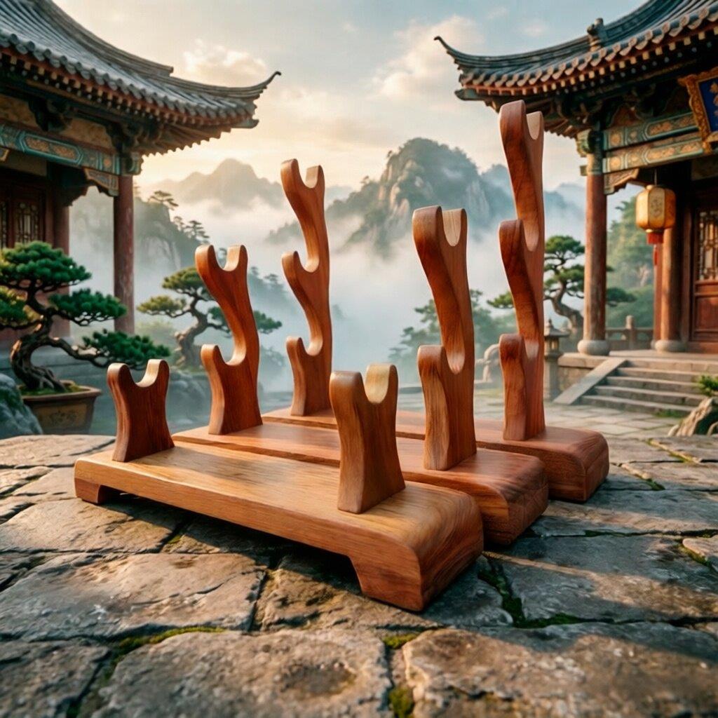 实木剑架小剑托展示刀架刀托多层笛子架箫架茶刀架文昌笔架