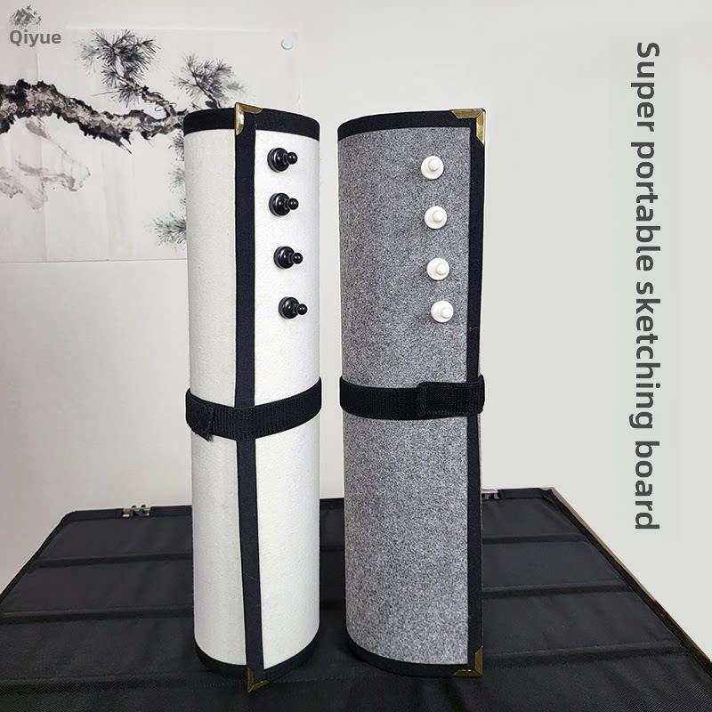 启月可卷曲磁写生两用绘图板国画毛毡超便携户外画桌画架143.2cm图片