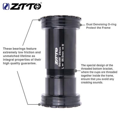 ZTTO山地公路自行车BB386EVO对锁式中轴外径46mm内径24mm骑行配件