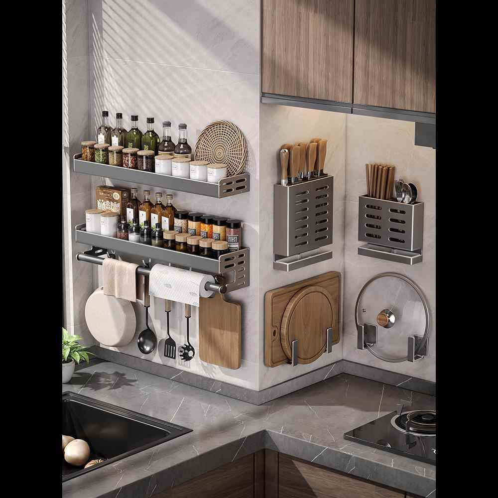 德国ZY厨房置物架免打多功能壁CF-A20-0挂F式调收料架挂孔架调味