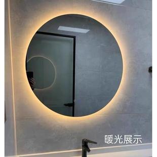 N5圆镜卫生间壁挂圆形浴室镜led浴室镜梳妆镜挂墙试智能镜防雾圆