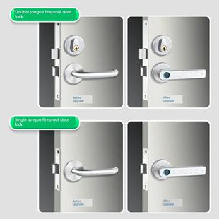 防火门锁修改指纹锁家庭通道智能锁办公室密码 锁室内防火门电子锁