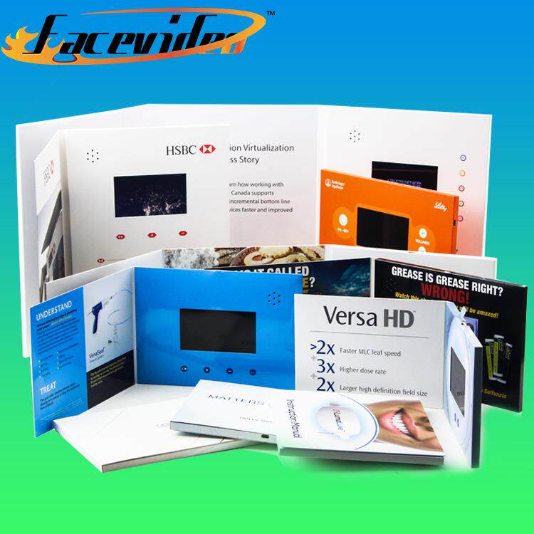 厂家多功能商业邀请函LCD企业宣传册广告机电子画册视频贺卡