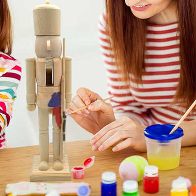 新品38cmDIY胡桃夹子木偶国王士兵摆设创意摆件礼品现货