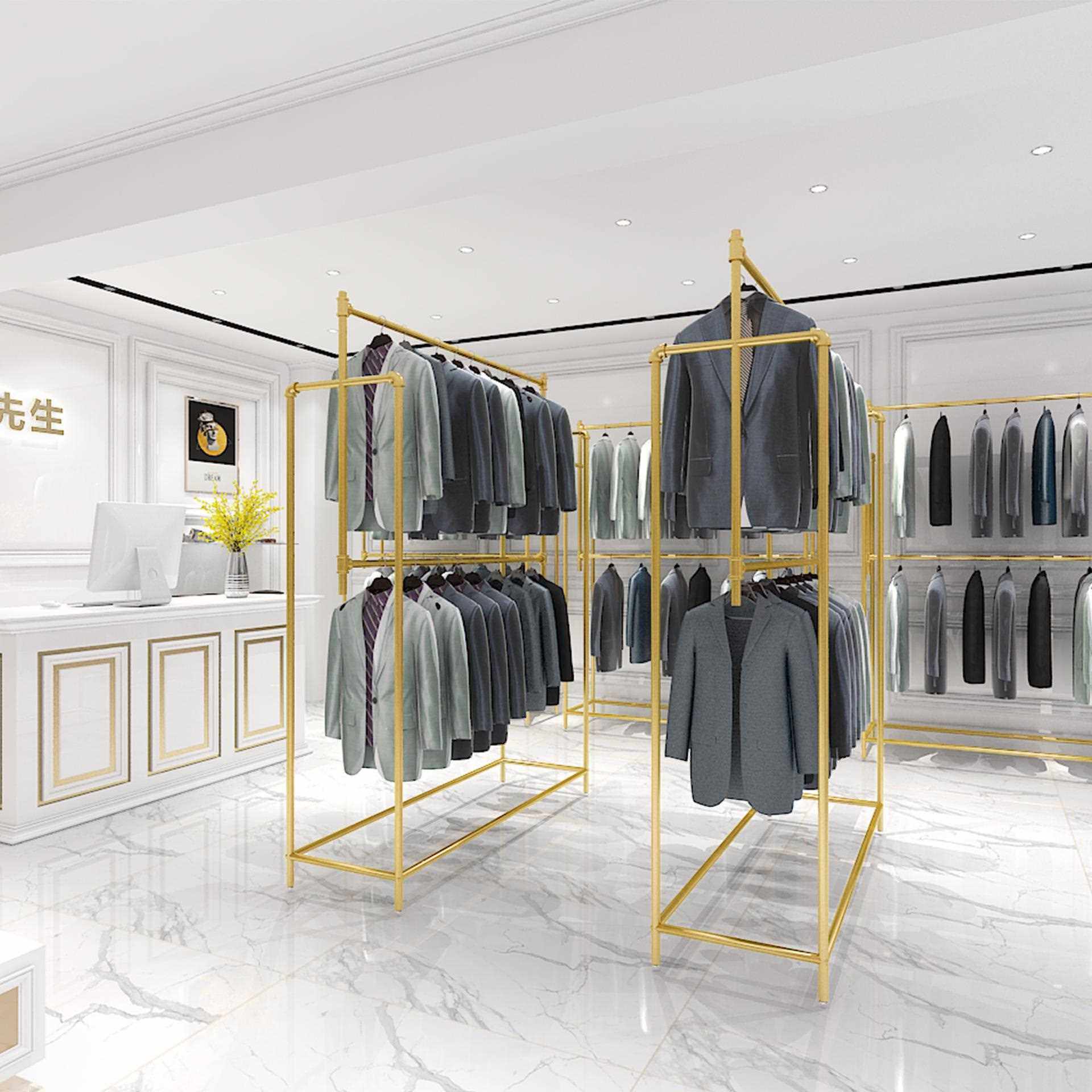 新款直销婚纱架影楼专用展示架礼服架子旗袍双层礼服展示架男装挂