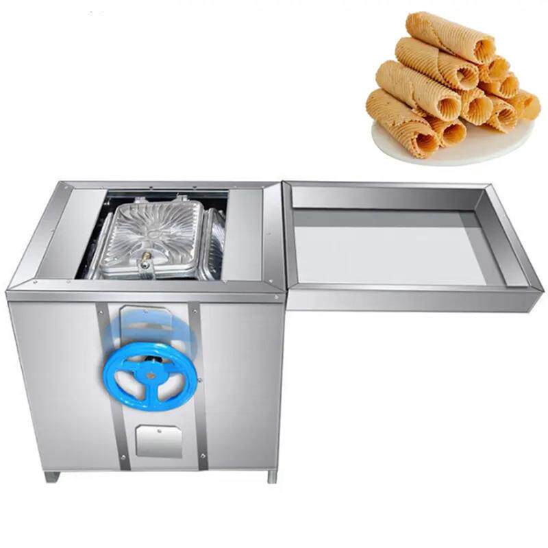 燃气脆皮机六面蛋卷机加厚磨具酥脆蛋筒机新型摆摊蛋卷机蛋卷机器