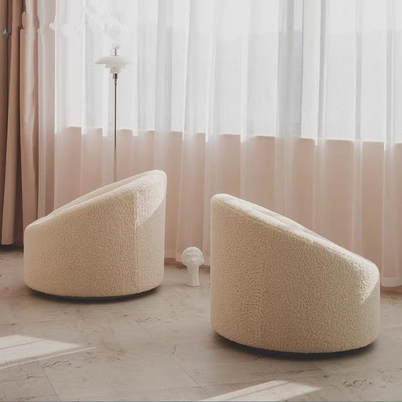 简约现代布艺单人小沙发时尚设计师款小户型阳台民宿卧室休闲沙发