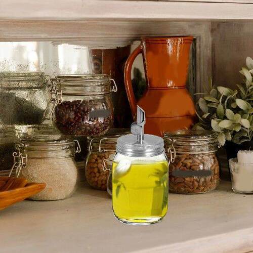 Mason Jar Grease Nipple Wide Mouth Spout Lid Pitcher