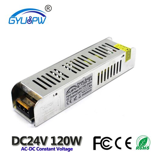 24V120W长条型电源 DC24V灯条模组灯箱开关电源 AC转DC广告电源