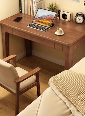 实木书桌迷你家用50CM极窄写字桌40/45公分靠墙电脑桌梳妆台一体