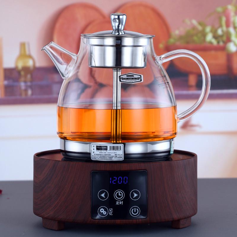 电磁炉专用玻璃蒸茶壶全自动蒸汽黑茶普洱加厚玻璃喷淋式蒸茶器