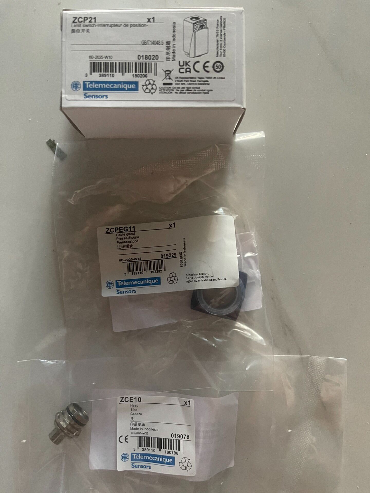 TE特勒美科（原施耐德）限位开关XCKP2110G11全新原