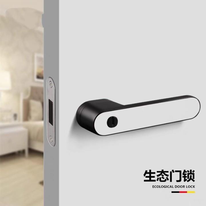 意大利极简生态门锁白色卧室门锁轻奢风格黑色简约门锁实木门锁