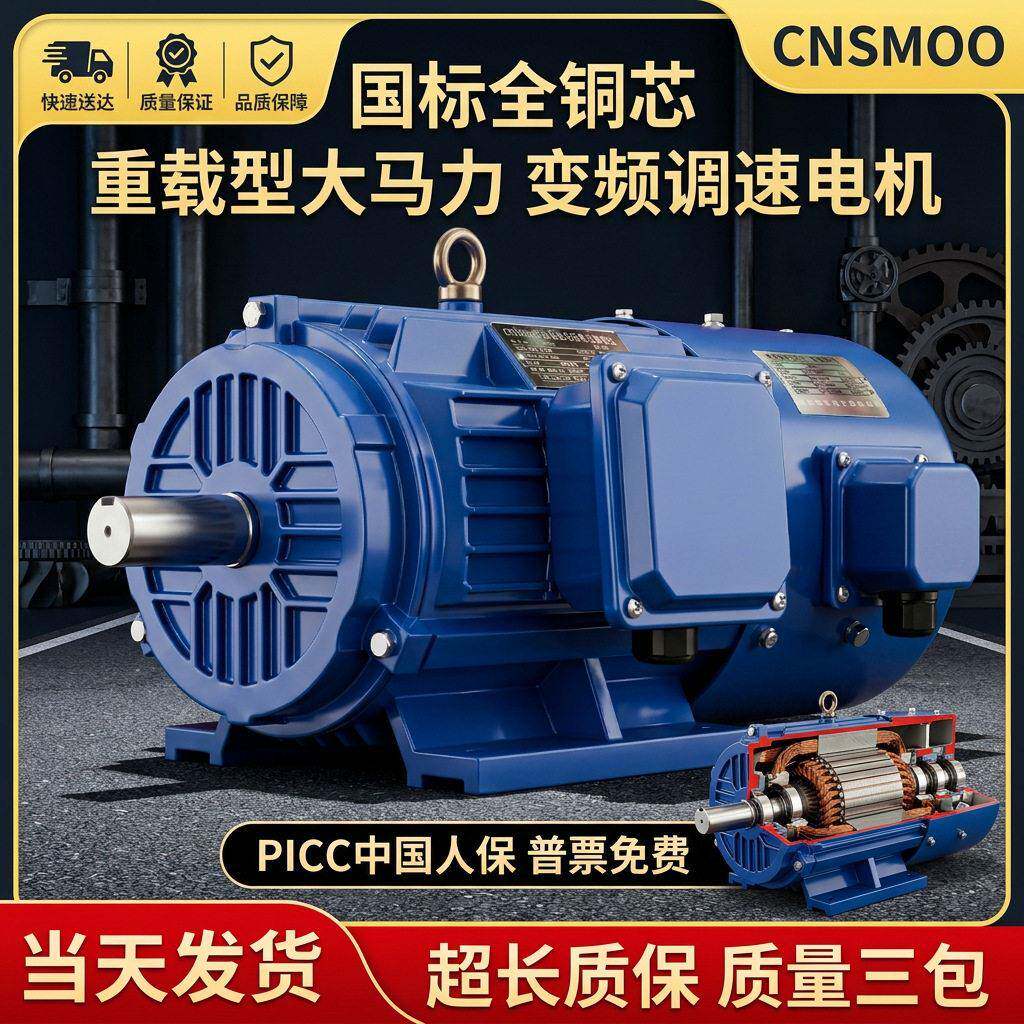 YVP/YVF2变频调速电机380v三相异步电动机三项调频变速马达机床