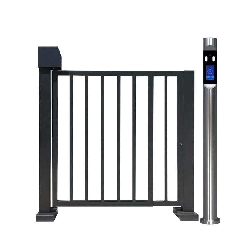 厂家小区电动广告门 铝合金智能人行通道广告门 人脸识别刷卡门禁