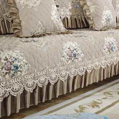 正品四季通沙发用垫套全罩冬季包布艺加约厚防滑贵妃坐垫子北欧简