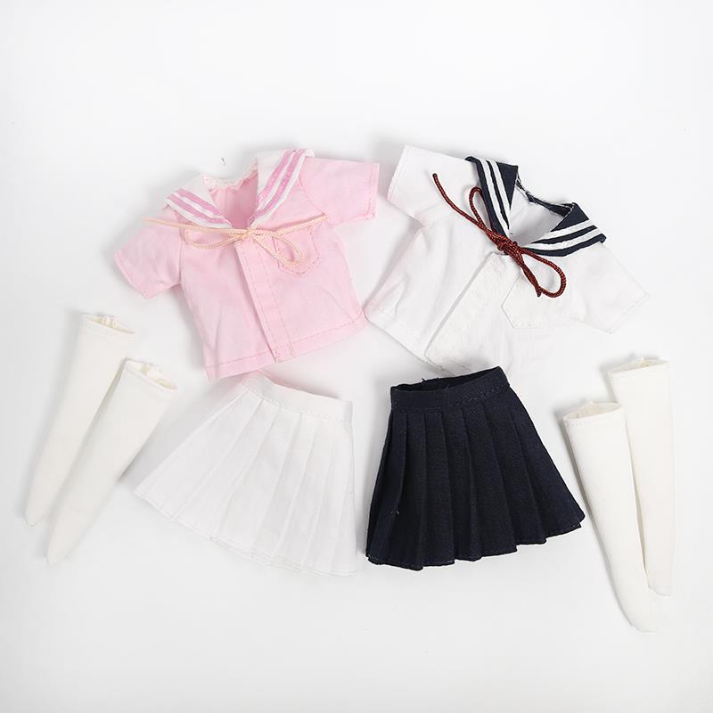 ICY DBS小布娃娃水手服学生校服百褶裙套装azone丽佳ob24娃衣