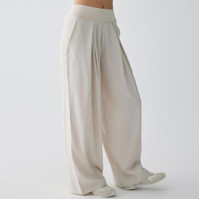 Straight leg sports pants, wide leg yoga, breathable