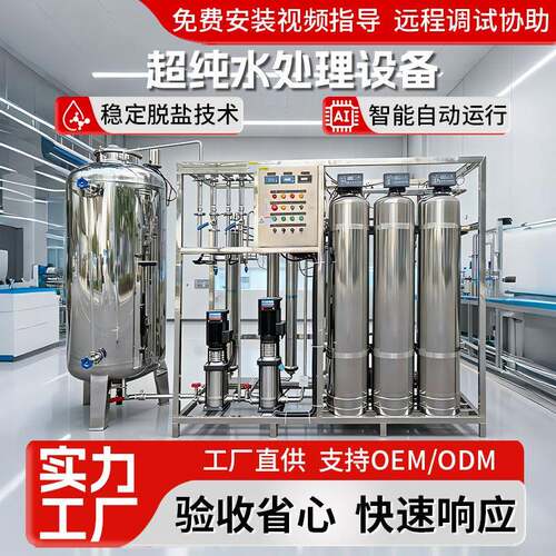 双级反渗透纯净水设备工业全自动去离子设备大型水处理纯水系统