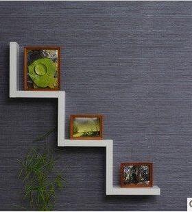 式W型创意板隔板置物架406装壁挂墙上支饰架书架搁收纳壁挂新中式