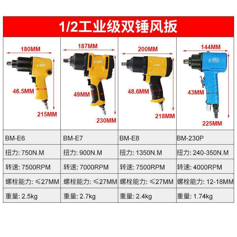 百风马498迷你短轴扳大扭力12工/业级气动手套筒小风炮装配扳拆卸