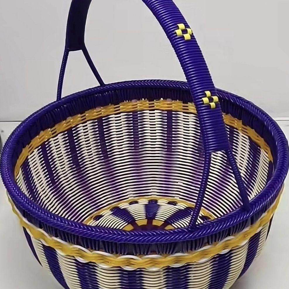 纯手工编织篮购物彷藤宠物蔬菜篮传统水果篮野餐篮储物篮,收纳整理,购物篮,淘宝优惠券,粉丝福利购,淘宝优惠卷