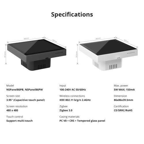 Sonoff Nspanel Pro智能家居控制面板Zigbee 3.0网关场景联动控制