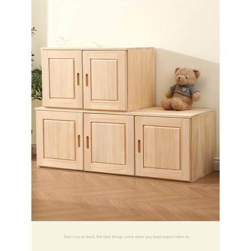 实木原木衣柜配套顶柜环保松木简易大容量卧室收纳柜2门3门顶箱柜