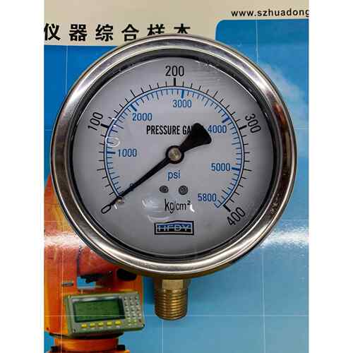 HFDY耐震压力表YN100油压表水压表螺纹3/8 表盘100MM